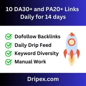10 DA30+ and PA20+ Links Daily for 14 days