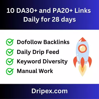 10 DA30+ and PA20+ Links Daily for 28 days