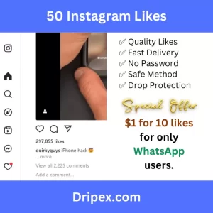 Buy 50 Instagram Likes ~ $3.00 – $27.00 USD